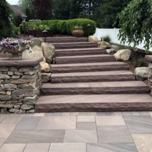 natural stone steps solid